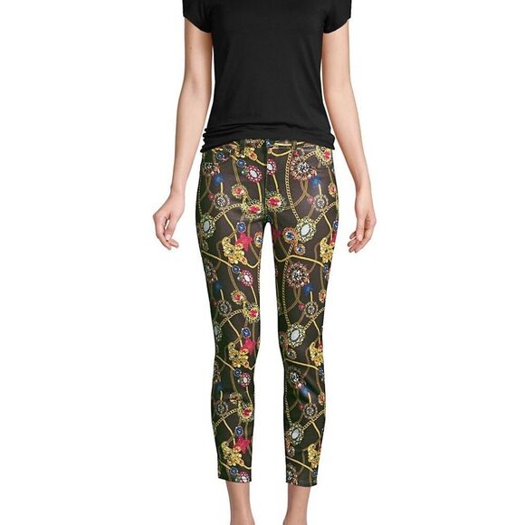 L’AGENCE NWOT Margot Skinny High Rise Jewel Printed Coated Jeans. Size 26. - Picture 3 of 10
